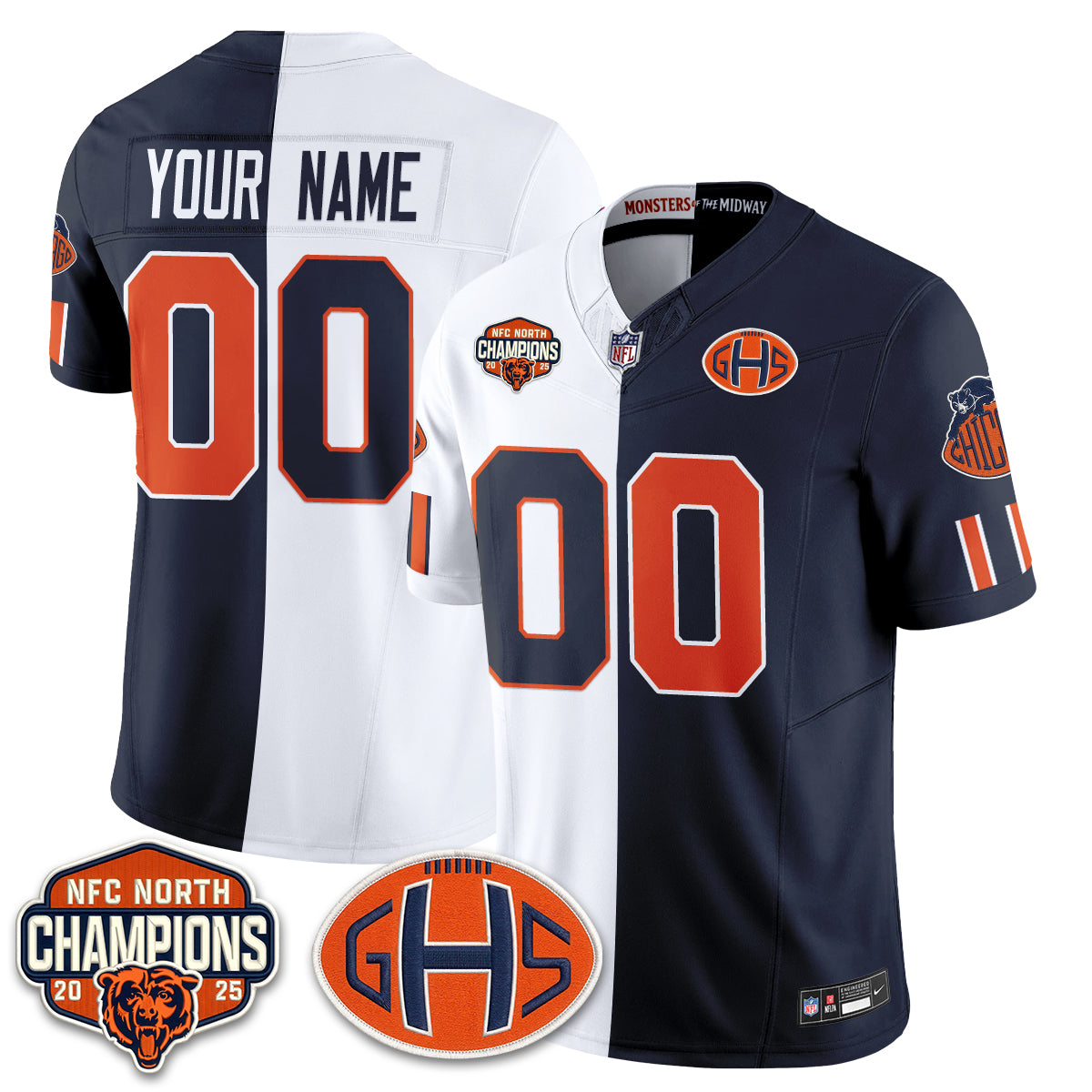 CHI 2026 Rivalries Split Edition Vapor Custom Jersey - Stitched