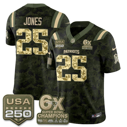 New England Patriots 2026 Salute to Service Edition Vapor Jersey - Stitched