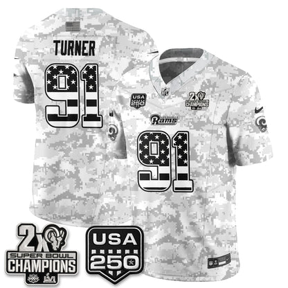 LAR 2026 Salute To Service Vapor Jersey - All Stitched