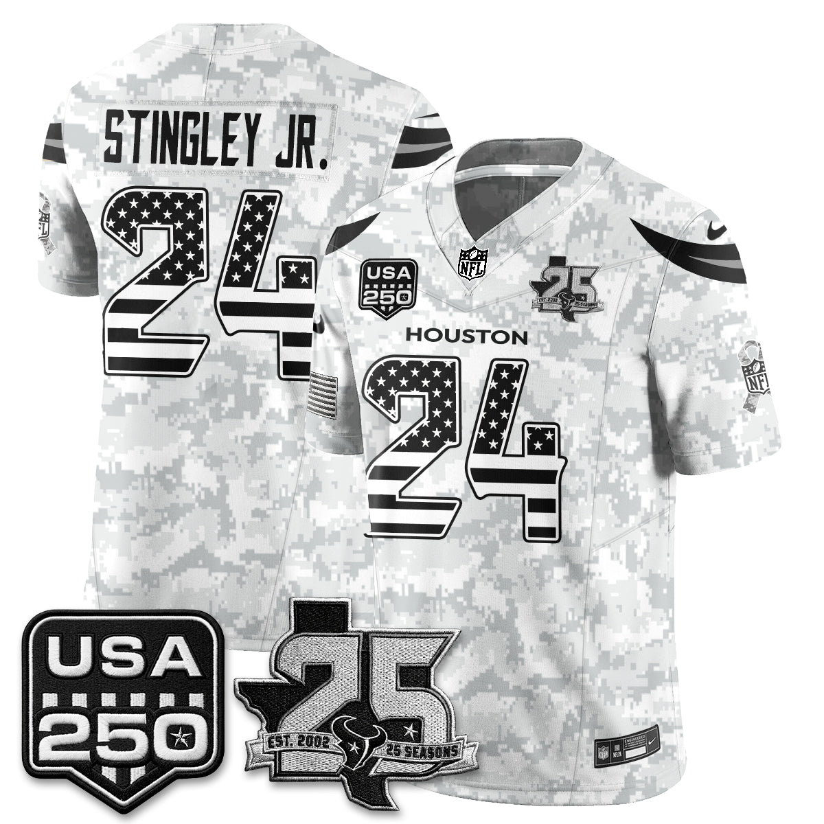 HOU 2026 Salute to Service Edition Vapor Jersey - Stitched