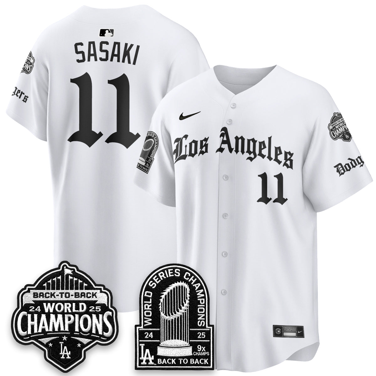 LAD WS Champions Back 2 Back Patch Vapor Premier Limited Gothic Gold Edition Jersey - All Stitched