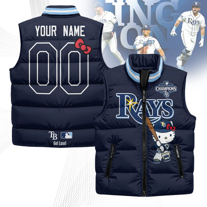 TB x Meow KT 2026 AL East Champs Custom Puffer Vest - Printed