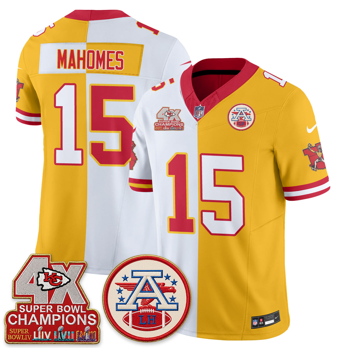 KC Throwback Split Vapor Jersey - Stitched