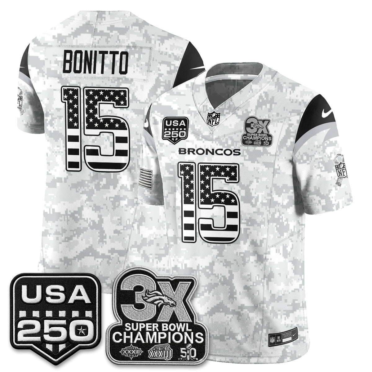 Denver Broncos 2026 Salute to Service Edition Vapor Jersey - Stitched