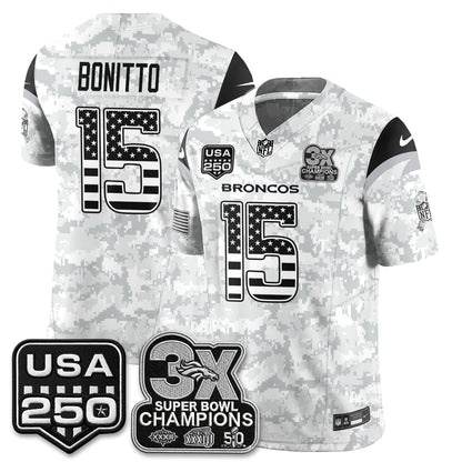Denver Broncos 2026 Salute to Service Edition Vapor Jersey - Stitched