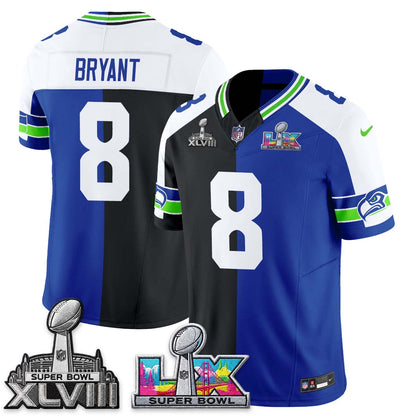 SEA Throwback 2 SB Patches Vapor Jersey - Stitched