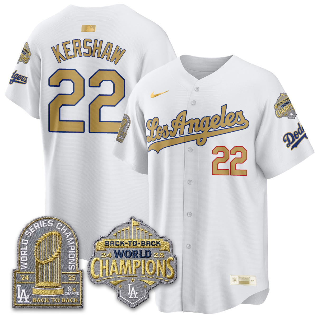 LAD Gold Collection Limited Gold Jersey - 9x & B2B Champs - All Stitched