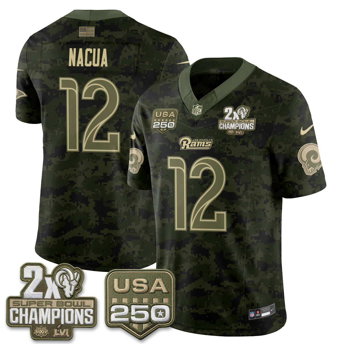 LAR 2026 Salute To Service Vapor Jersey - All Stitched