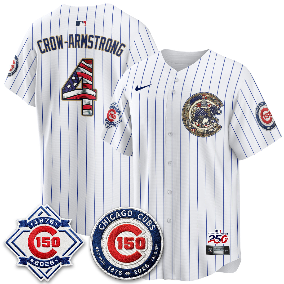 Chicago Cubs 2026 Independence Day USA Vapor Limited Jersey - Stitched
