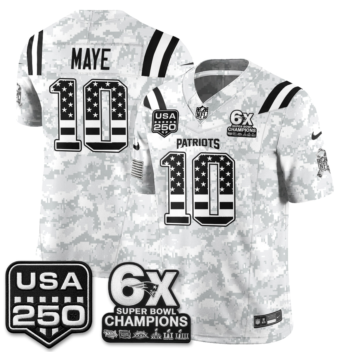 New England Patriots 2026 Salute to Service Edition Vapor Jersey - Stitched