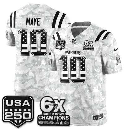 New England Patriots 2026 Salute to Service Edition Vapor Jersey - Stitched
