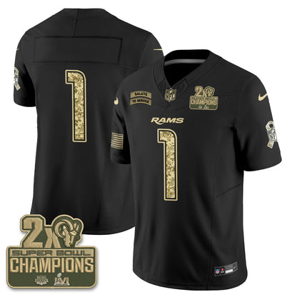 LAR 2026 Salute To Service Vapor Jersey V2- Stitched