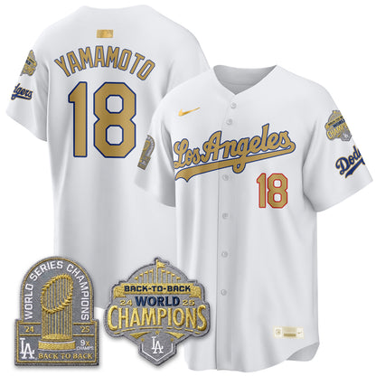 LAD Gold Collection Limited Gold Jersey - 9x & B2B Champs - All Stitched