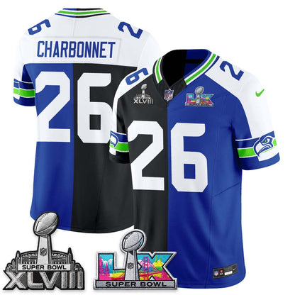 SEA Throwback 2 SB Patches Vapor Jersey - Stitched