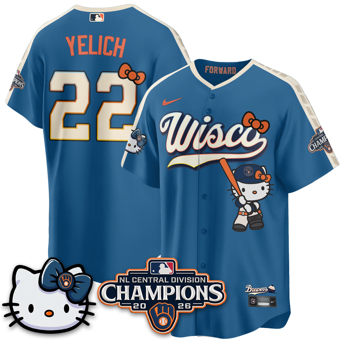 MIL NL Central Champs x Meow KT Vapor Jersey - Stitched