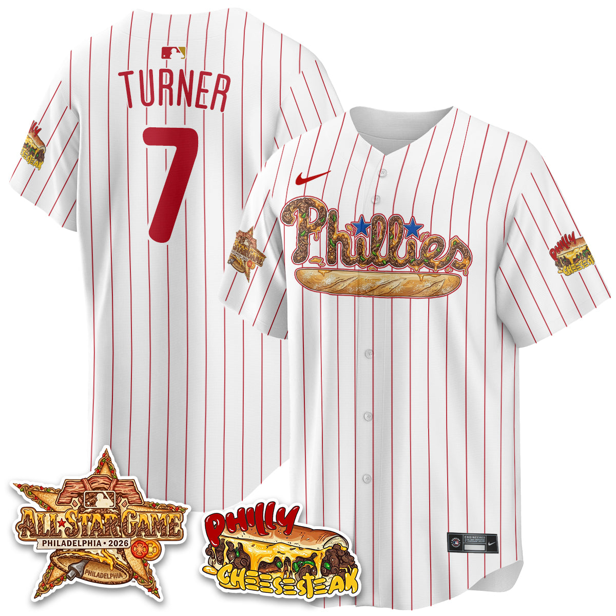 Philadelphia Phillies Cheesesteak Edition Vapor Limited Jersey - Stitched