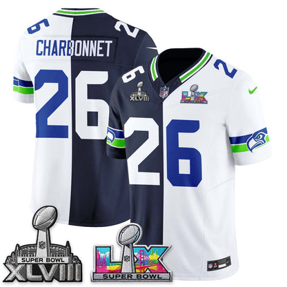 SEA Throwback 2 SB Patches Vapor Jersey - Stitched