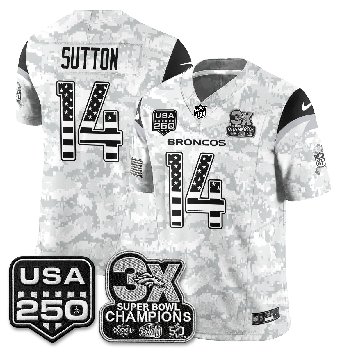Denver Broncos 2026 Salute to Service Edition Vapor Jersey - Stitched