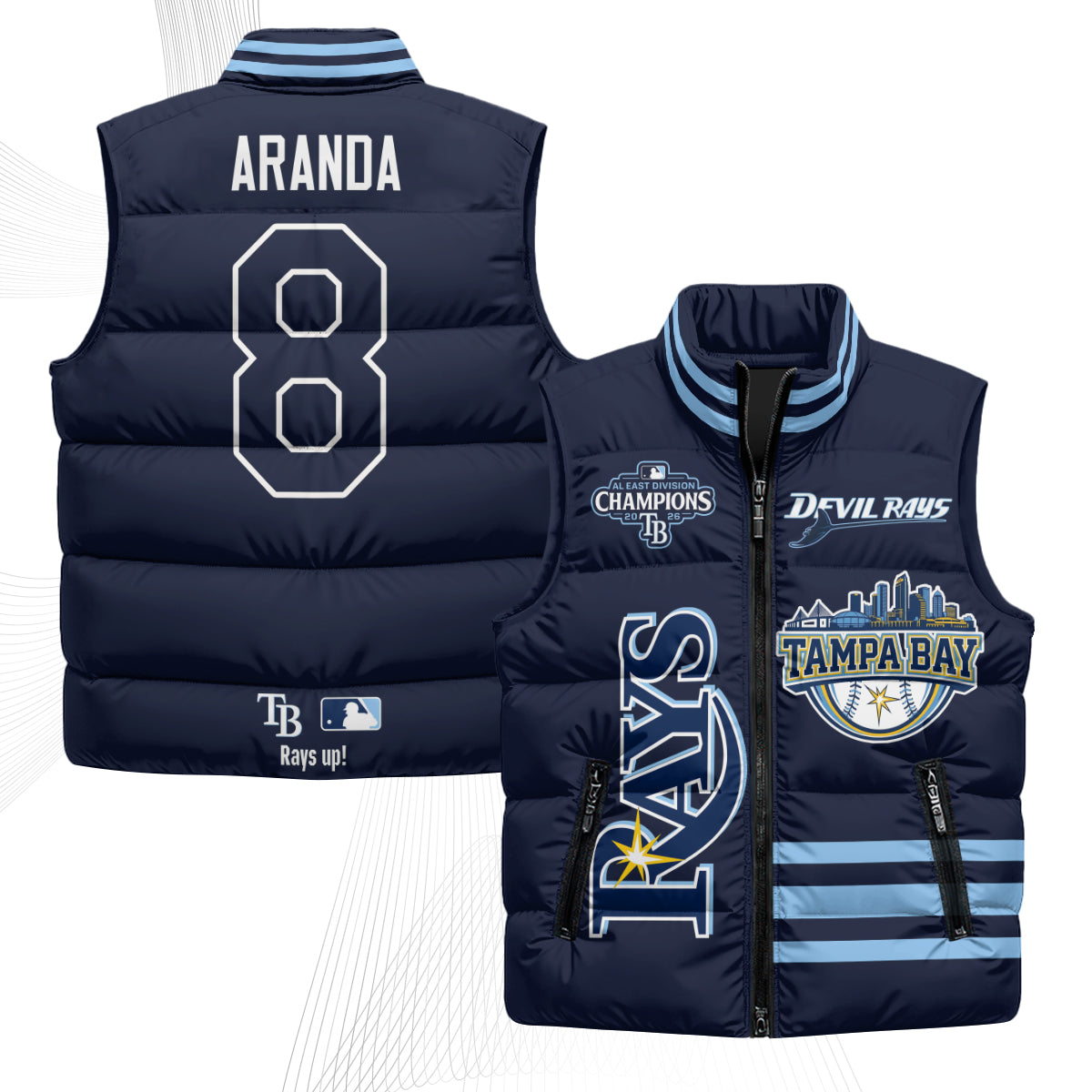 Tampa Bay Rays "Devil Rays" Puffer Vest - Printed