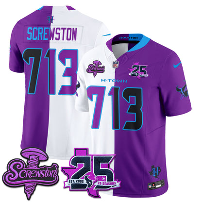 HOU DJ Screw Split Vapor Jersey - Stitched