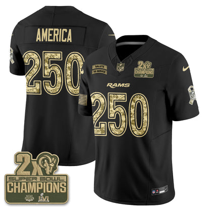 LAR 2026 Salute To Service Vapor Jersey V2- Stitched