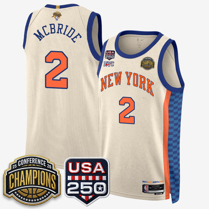 New York Knicks 2026 NBA Eastern Conference Champions City Edition Jersey V2- Stitched
