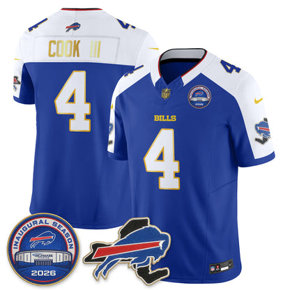 BUF 2026 Royal Gold Trim Edition Vapor Jersey - Stitched