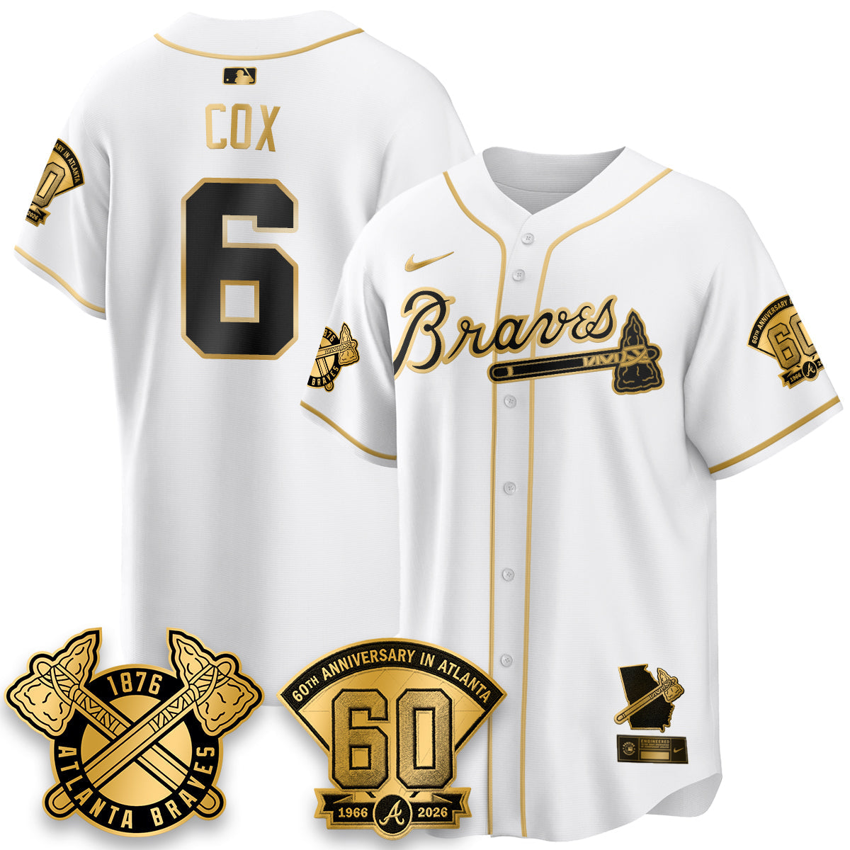 ATL 60th Anniversary Gold Edition Vapor Limited Jersey - All Stitched