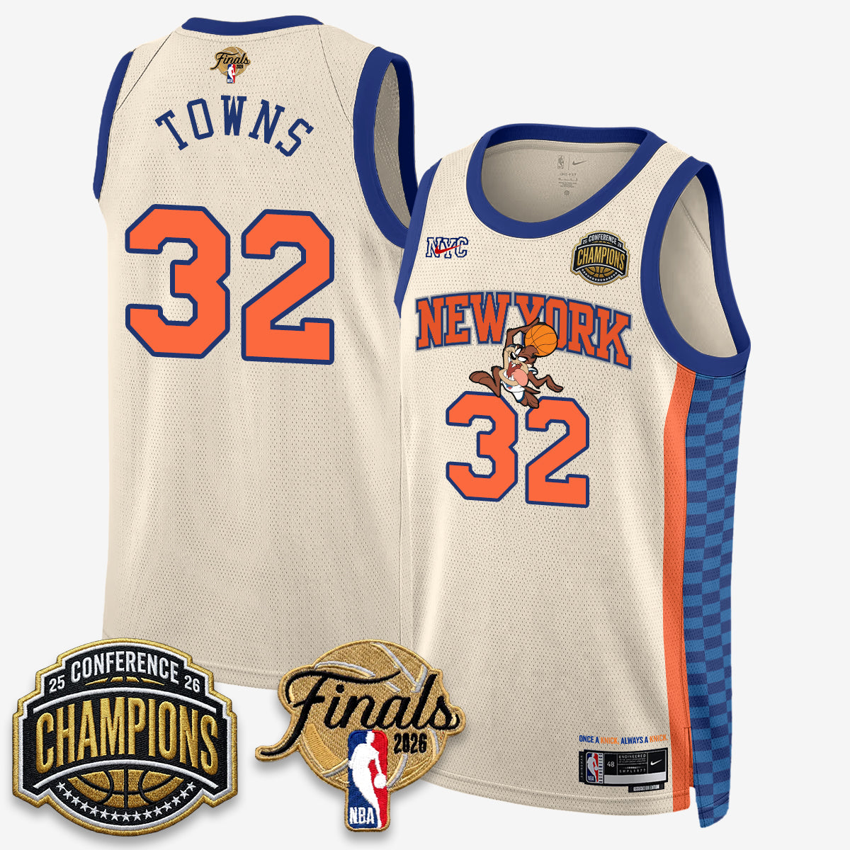 NYK 2026 NBA Eastern Conference Champions x Taz Vapor Jersey - Stitched