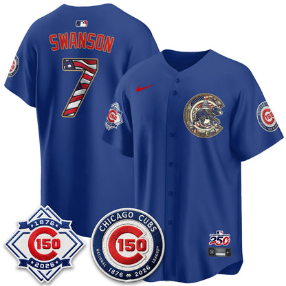 Chicago Cubs 2026 Independence Day USA Vapor Limited Jersey - Stitched