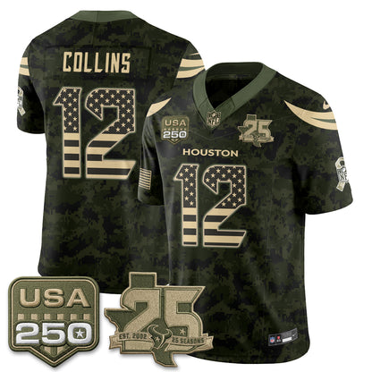 HOU 2026 Salute to Service Edition Vapor Jersey - Stitched