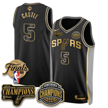 SAS 2026 NBA Western Conference Champions Vapor Special Edition Jersey - Stitched (1)