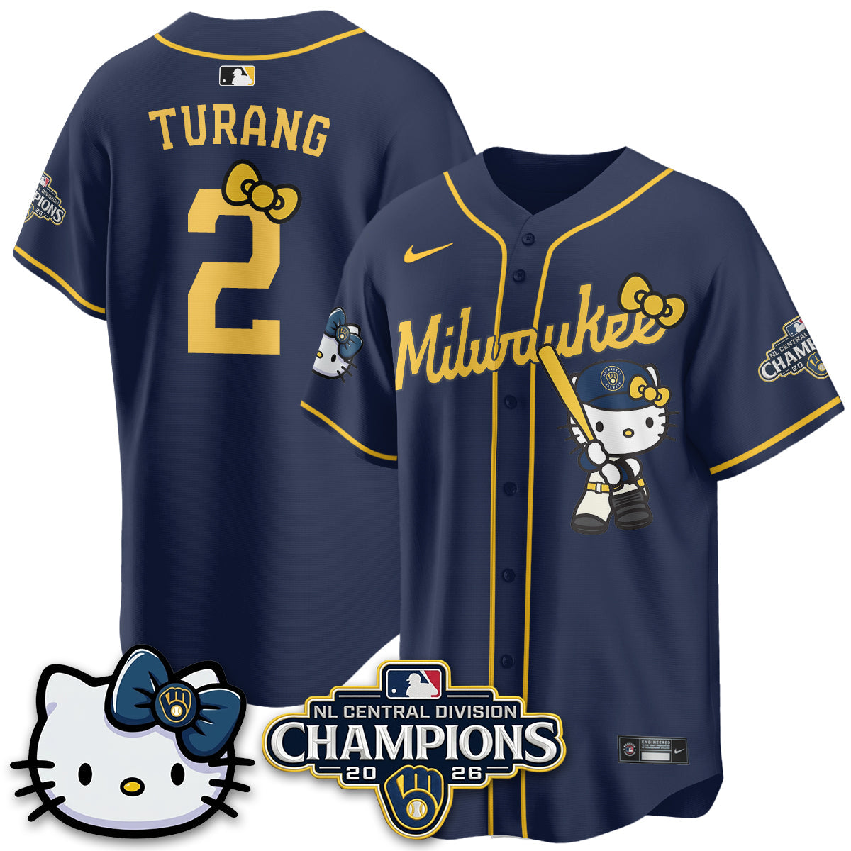 MIL NL Central Champs x Meow KT Vapor Pink Jersey - Stitched