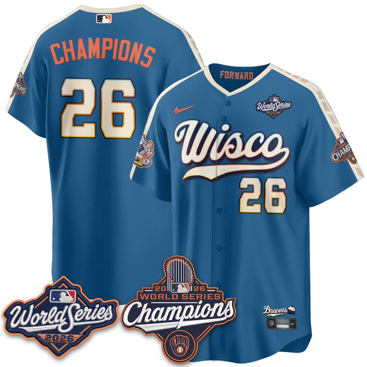 MIL 2026 WS Champions Vapor Home Jersey - Stitched (#11)