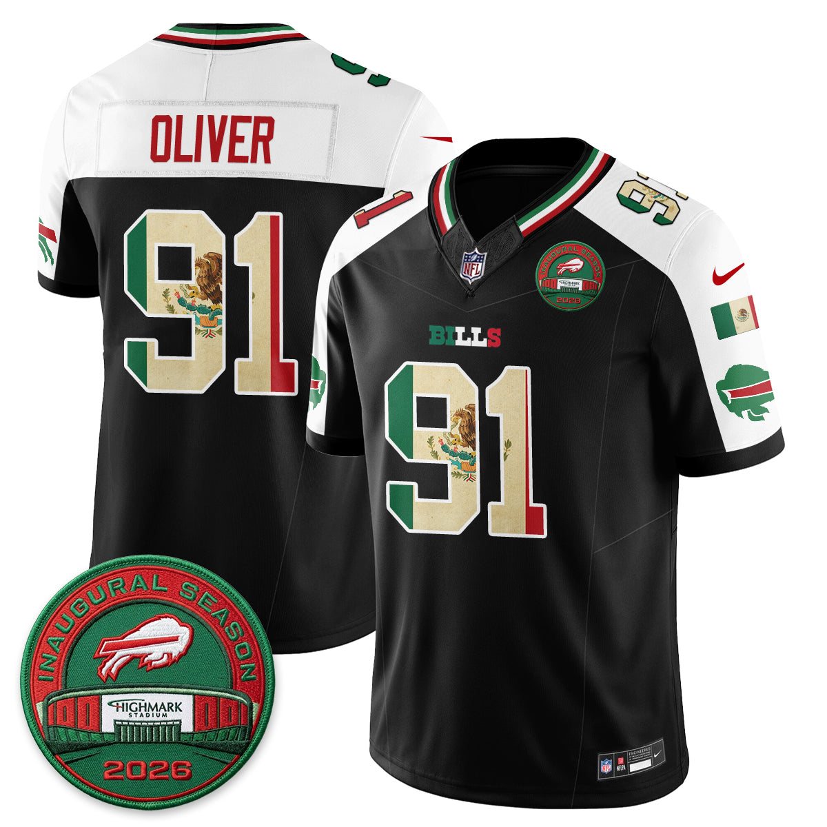 Buffalo Bills Mexico Edition Vapor Jersey - Stitched