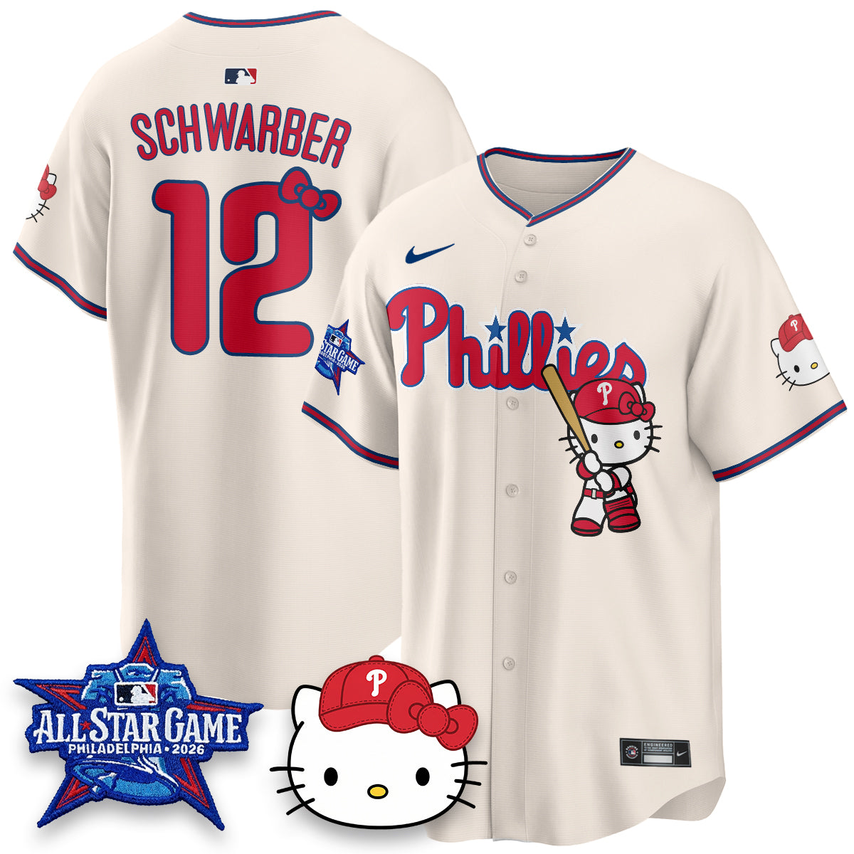 Philadelphia Phillies x Meow Kitty Vapor Limited Jersey V2- Stitched