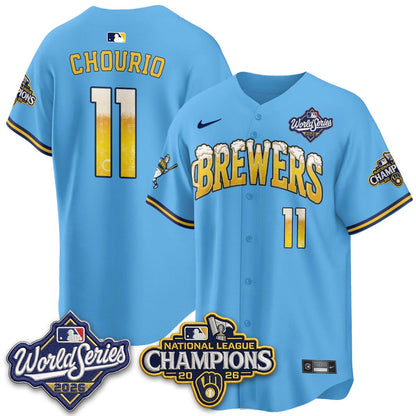 Milwaukee Brewers "Pitcher & Pint" 2026 NL Champions Vapor Jersey - Stitched
