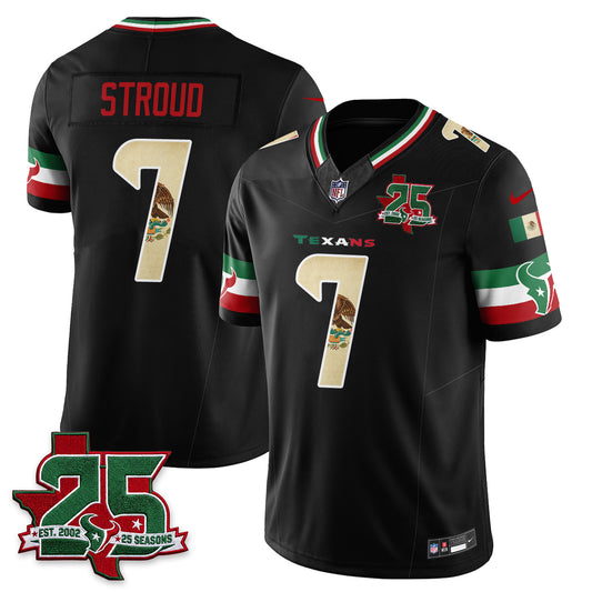 HOU 25 Seasons Mexico Style Vapor Jersey - Stitched