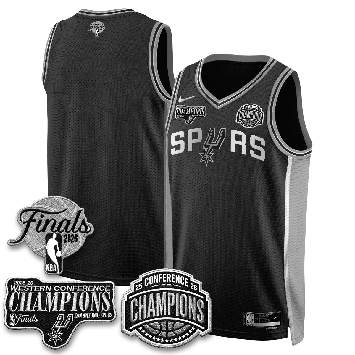 SAS 2026 NBA Western Conference Champions Vapor Special Edition Jersey - Stitched (1)