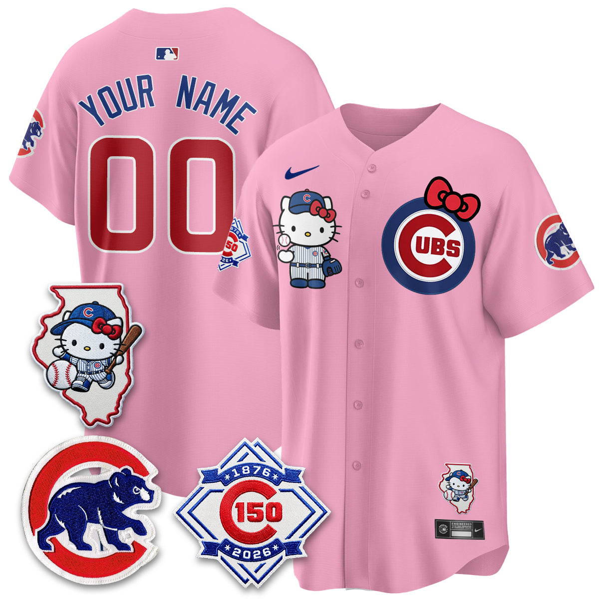 Chicago Cubs x Meow KT Vapor Premier Limited Custom Jersey - All Stitched V2