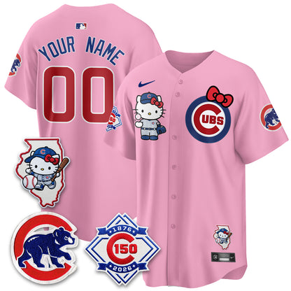 Chicago Cubs x Meow KT Vapor Premier Limited Custom Jersey - All Stitched V2