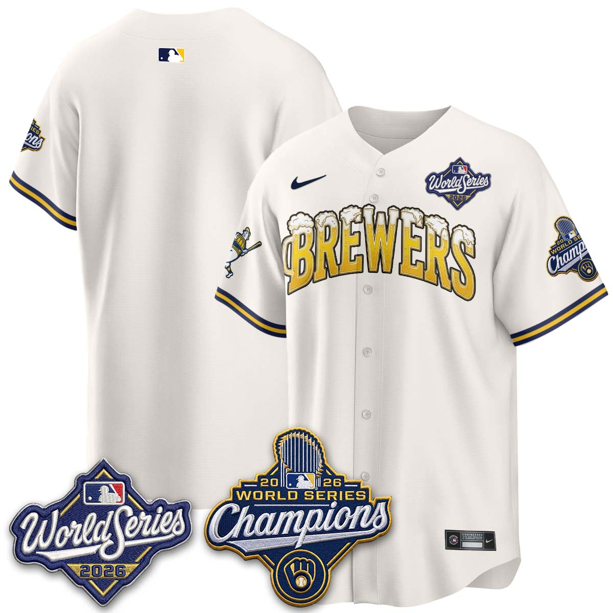 MIL "Pitcher & Pint" 2026 WS Champions Vapor Jersey - Stitched (#32 Tiktok)