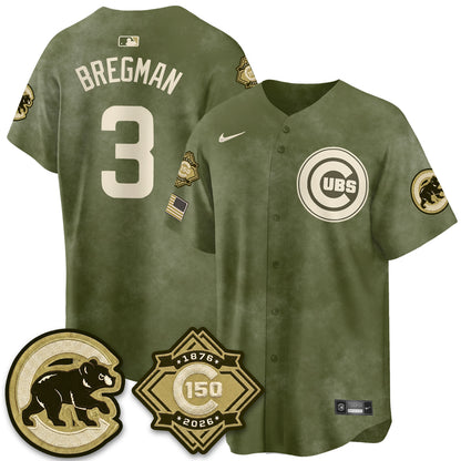 CHC New Era Olive 2026 Armed Forces Day Jersey -All Stitched
