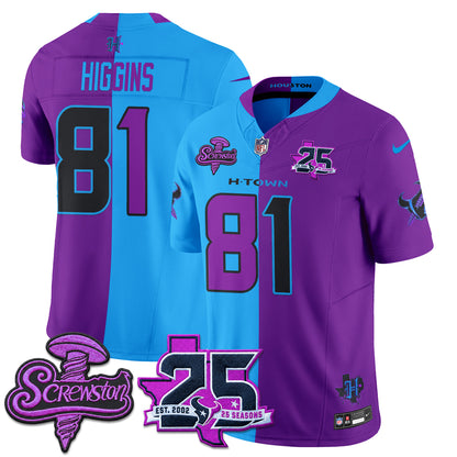 HOU DJ Screw Split Vapor Jersey - Stitched
