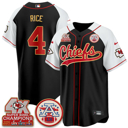 KC 4X Champs Gold Trim Edition Vapor Baseball Jersey - Stitched