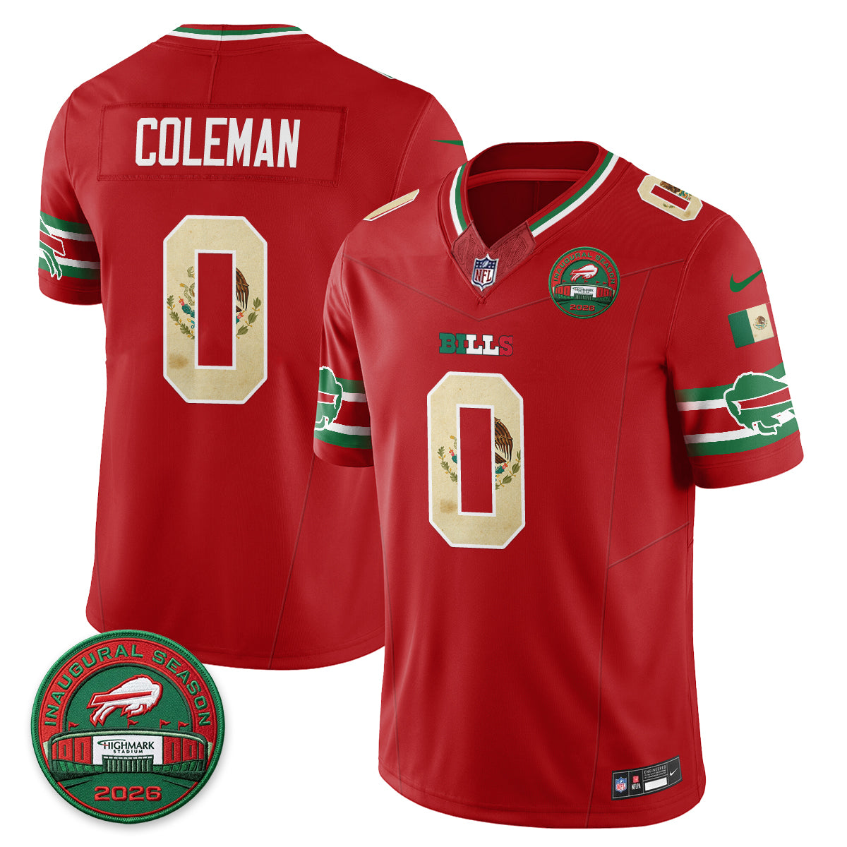 Buffalo Bills Mexico Edition Vapor Jersey - Stitched