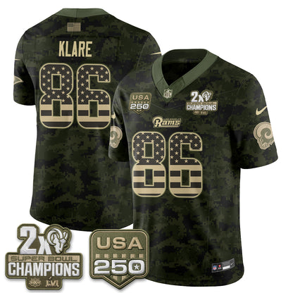 LAR 2026 Salute To Service Vapor Jersey - All Stitched