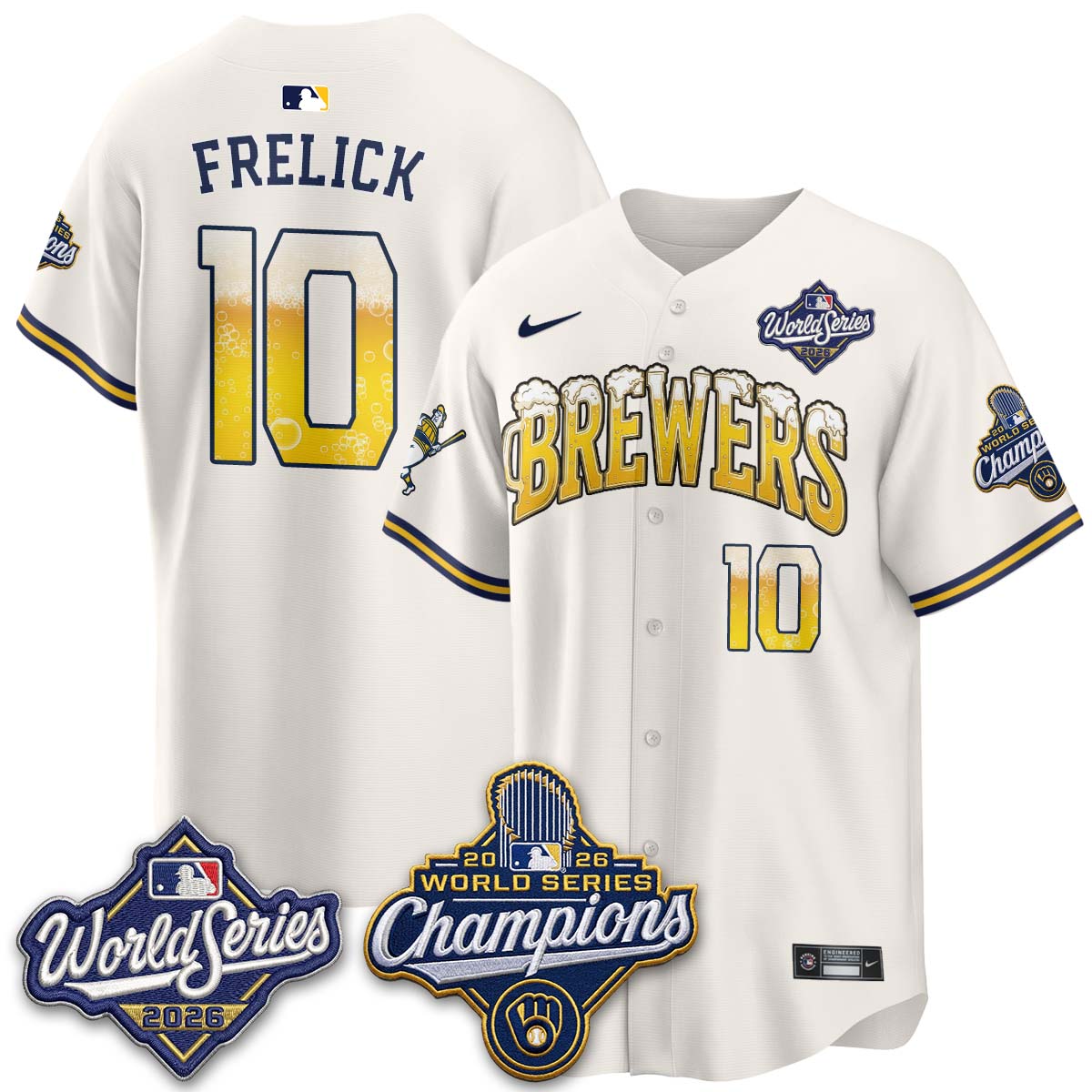 MIL "Pitcher & Pint" 2026 WS Champions Vapor Jersey - Stitched (#32 Tiktok)