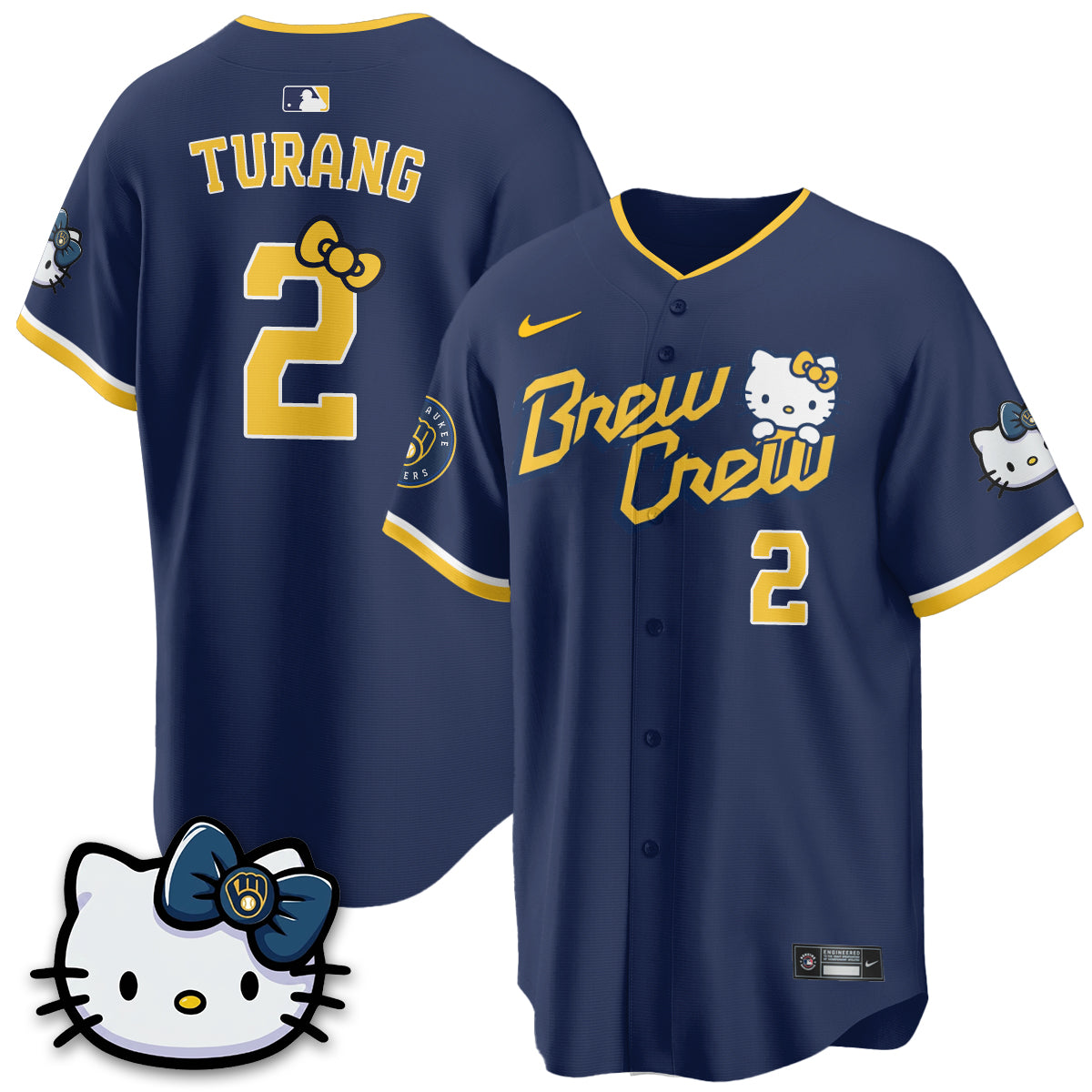 Milwaukee Brewers x Meow KT Vapor Jersey - Stitched N1
