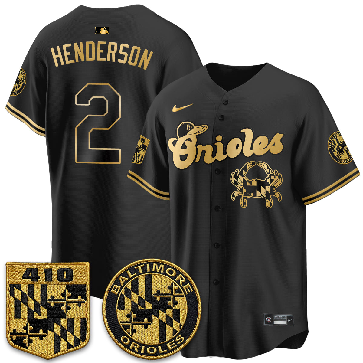 Baltimore Orioles Maryland Flag Vapor Limited Jersey - Stitched